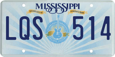 MS license plate LQS514