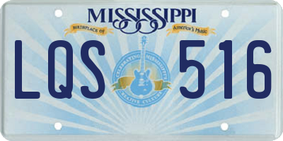 MS license plate LQS516