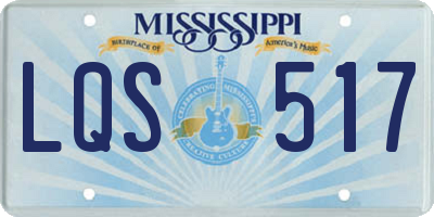 MS license plate LQS517