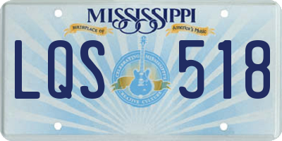 MS license plate LQS518
