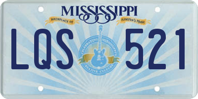 MS license plate LQS521