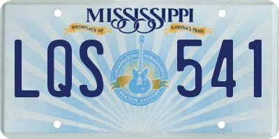 MS license plate LQS541