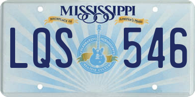 MS license plate LQS546