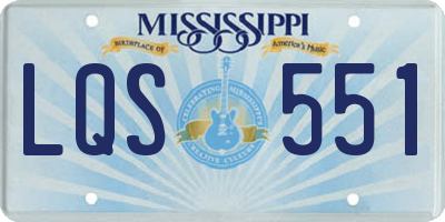 MS license plate LQS551