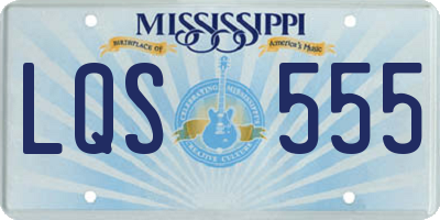 MS license plate LQS555
