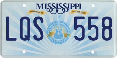 MS license plate LQS558