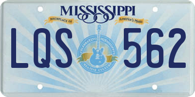 MS license plate LQS562