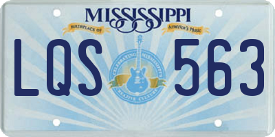 MS license plate LQS563