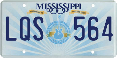 MS license plate LQS564