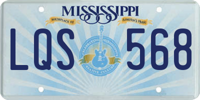 MS license plate LQS568