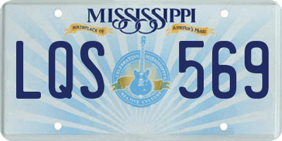 MS license plate LQS569
