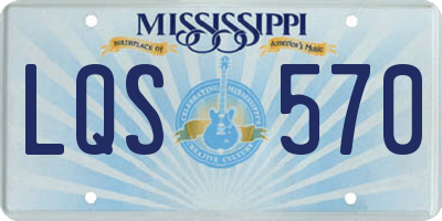 MS license plate LQS570