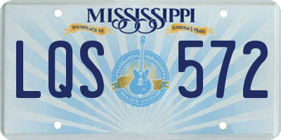 MS license plate LQS572
