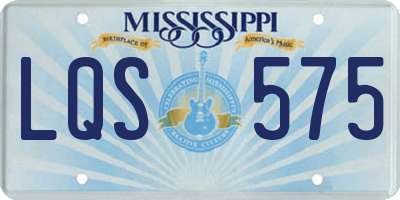 MS license plate LQS575