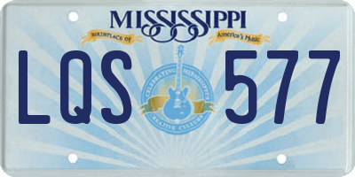 MS license plate LQS577