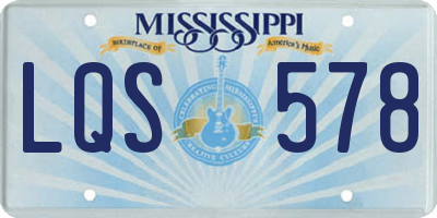 MS license plate LQS578