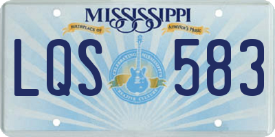 MS license plate LQS583