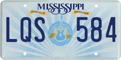 MS license plate LQS584