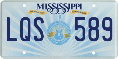 MS license plate LQS589