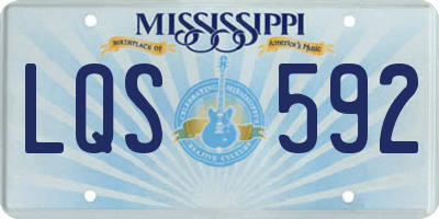 MS license plate LQS592