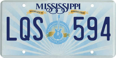 MS license plate LQS594