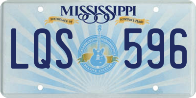 MS license plate LQS596