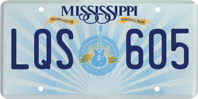MS license plate LQS605
