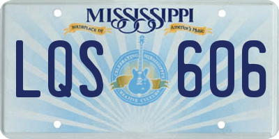 MS license plate LQS606