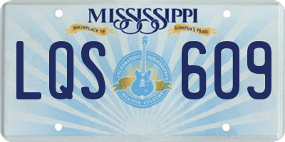 MS license plate LQS609