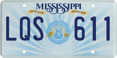 MS license plate LQS611