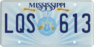 MS license plate LQS613