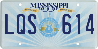 MS license plate LQS614