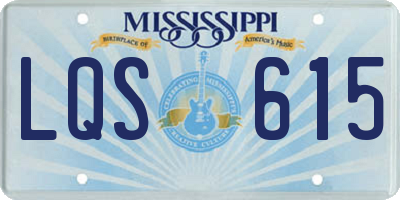 MS license plate LQS615