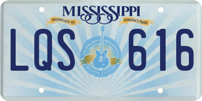 MS license plate LQS616