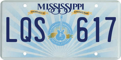 MS license plate LQS617