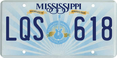 MS license plate LQS618