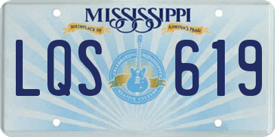 MS license plate LQS619