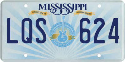MS license plate LQS624