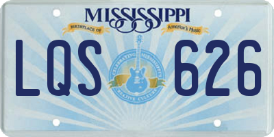 MS license plate LQS626