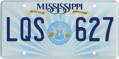 MS license plate LQS627