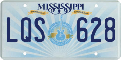 MS license plate LQS628