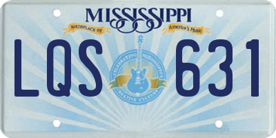 MS license plate LQS631
