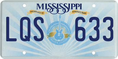 MS license plate LQS633