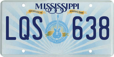 MS license plate LQS638