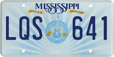 MS license plate LQS641