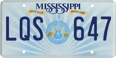 MS license plate LQS647