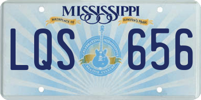 MS license plate LQS656