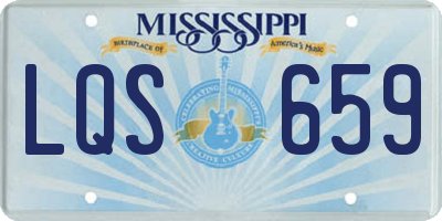 MS license plate LQS659
