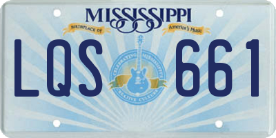 MS license plate LQS661
