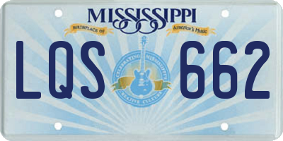 MS license plate LQS662